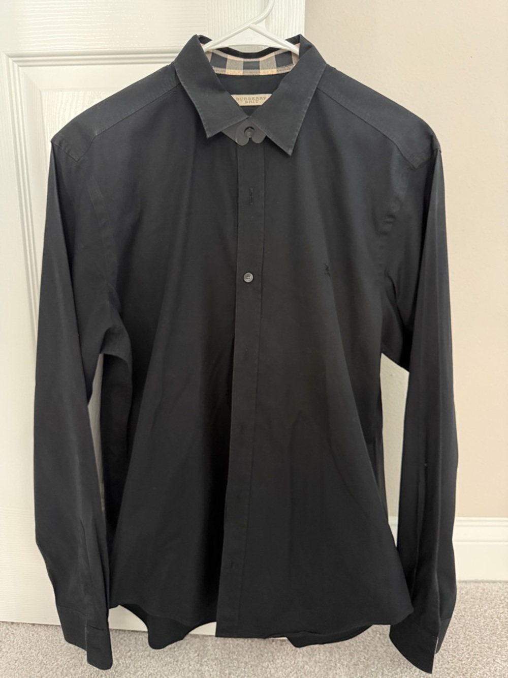 Authentic Burberry Brit Black Button Down, Size M
